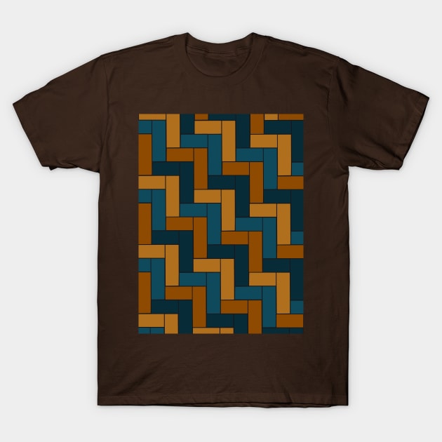 TAN GEOMETRIC PATTERN TEE